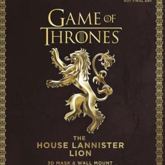 New Game of Thrones Mask - House Lannister Lion 3D Mask Wall Mount HBO - Picture 1 of 5